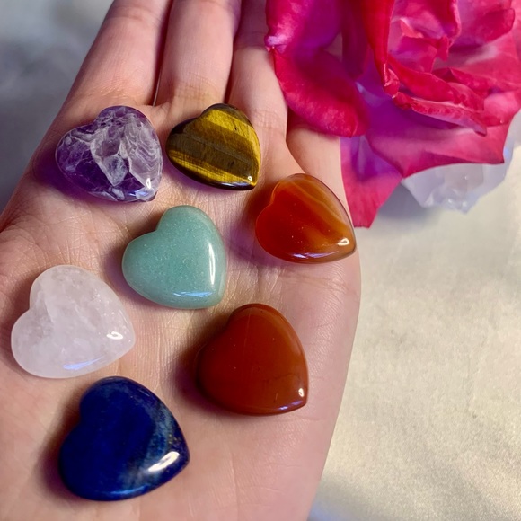 7 chakra healing heart crystals 0.8’’ - Picture 3 of 4